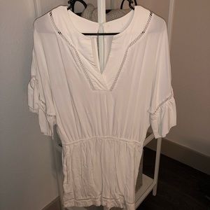 White detailed romper